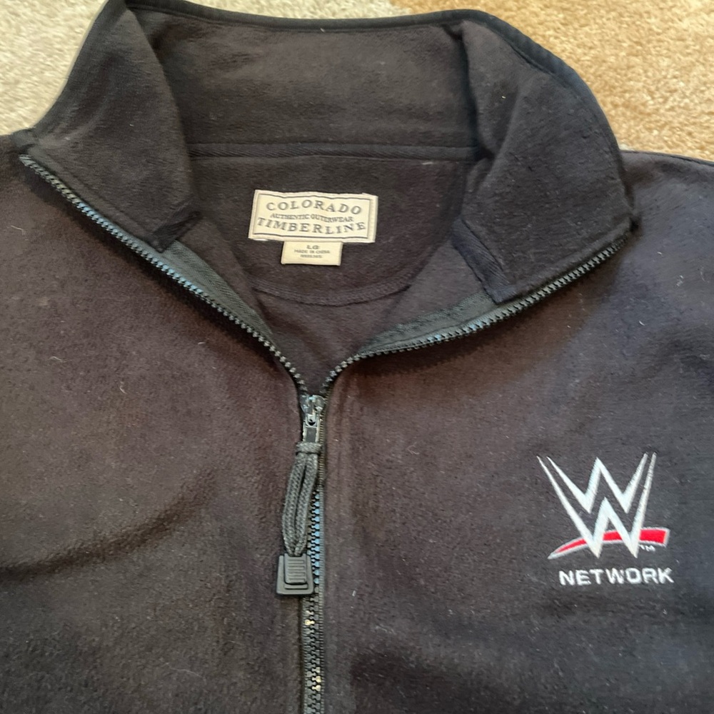 WWE Network Black Zip-Up Jacket Brand New Large